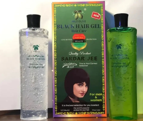 SARDAR JEE Black Hair Color Gel 2 x 500ml Bottles