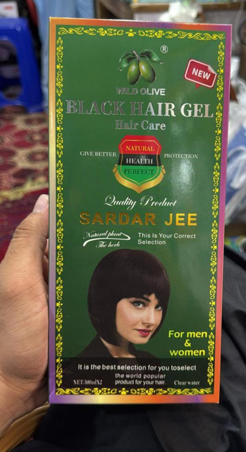 SARDAR JEE Black Hair Color Gel 2 x 500ml Bottles